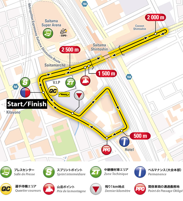 さいたまクリテリウムコースマップ