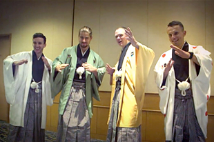 和装に挑戦した海外選手たち。